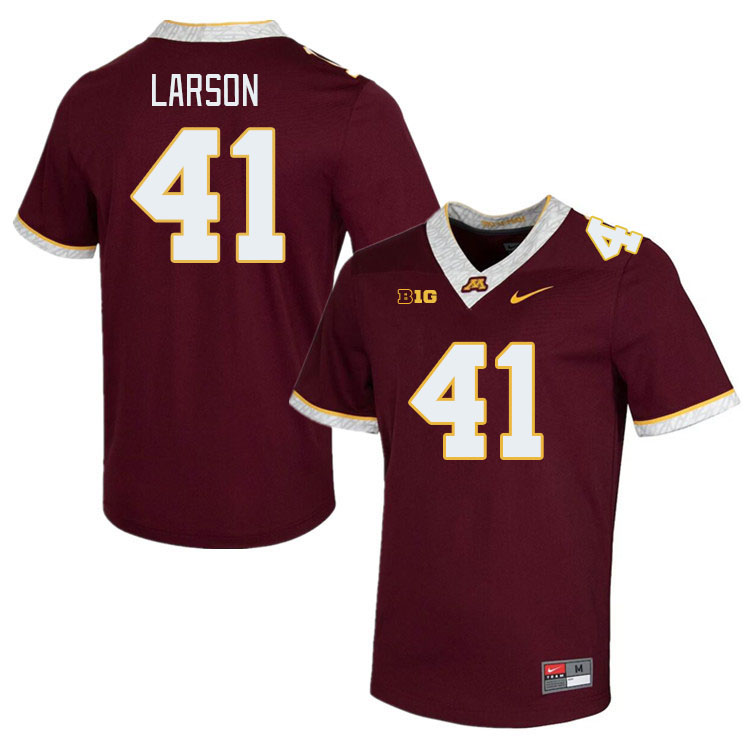 Men #41 Cade Larson Minnesota Golden Gophers College Football Jerseys Stitched-Maroon - Click Image to Close